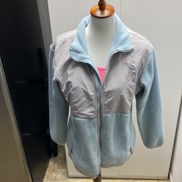 North Face Fleece Jacket Light Blue - Picture 6 of 11